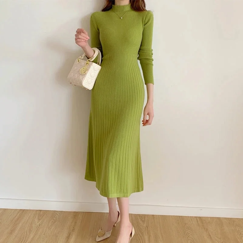 Steals and Deals Misty Premium Woolen Knitted Midi Dress