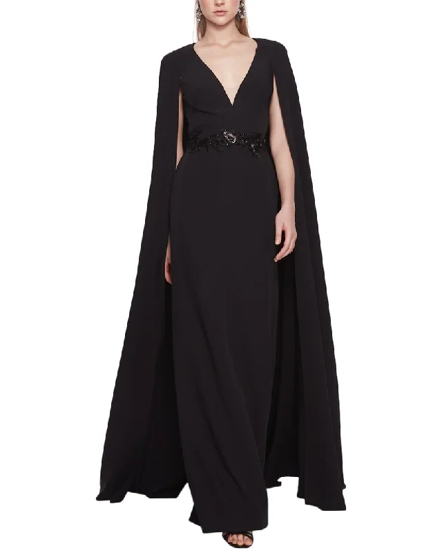 Exclusive Access Marchesa Notte Floor Length Cape Gown