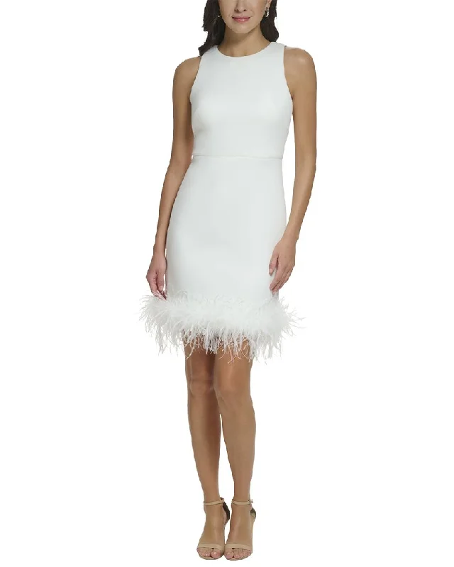 Don't Miss Eliza J 3D Scuba Solid Mini Dress