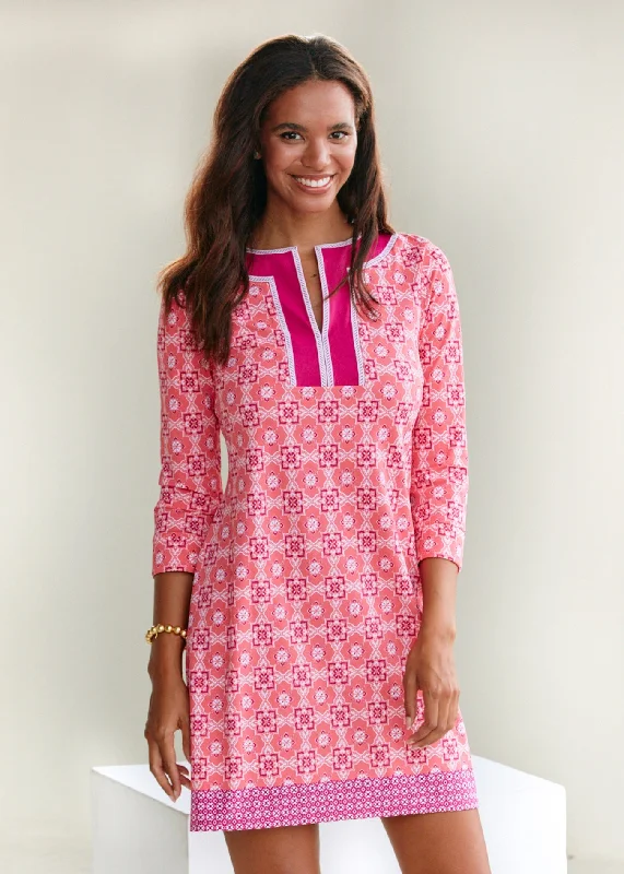 Price Rollback Coral Gables Embroidered Tunic Dress