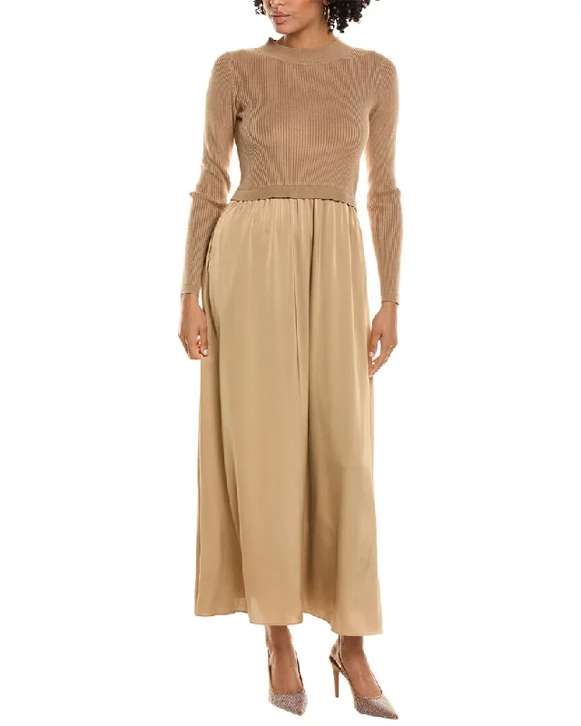 Discount Extravaganza Taylor Satin Skirt Sweaterdress