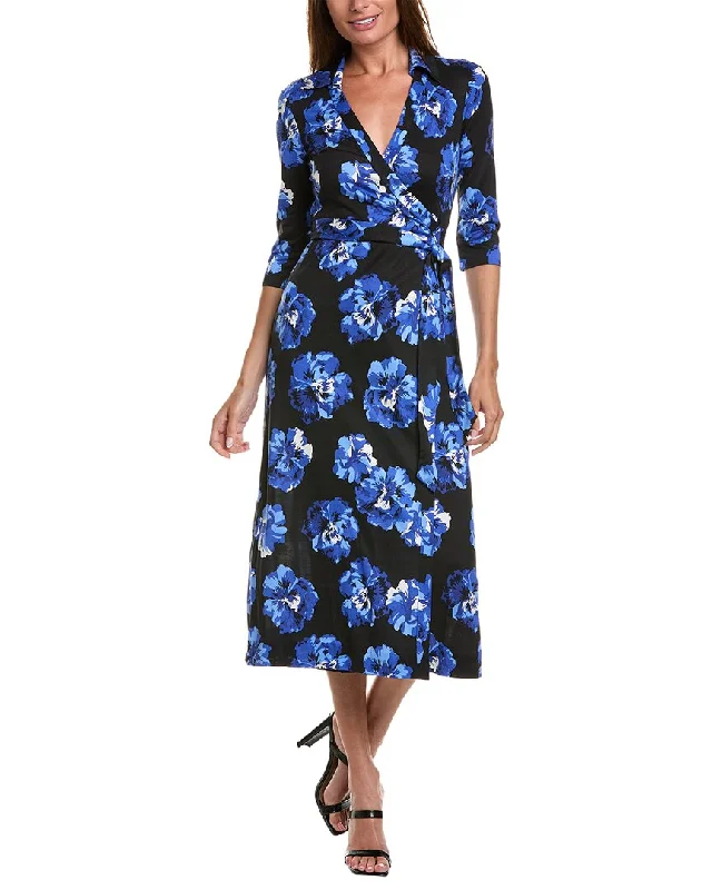 Don't Wait Diane von Furstenberg Abigail Silk Wrap Dress