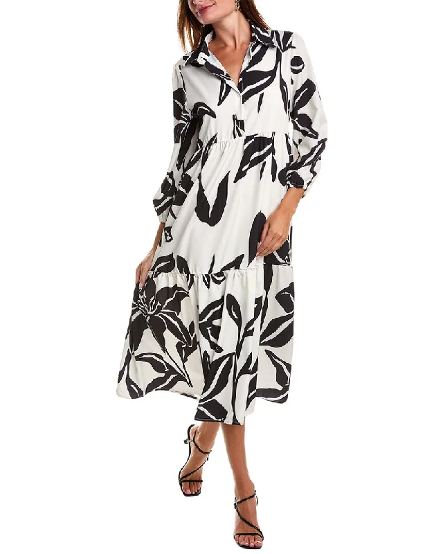 Online Exclusive JL LUXE Printed Shirtdress