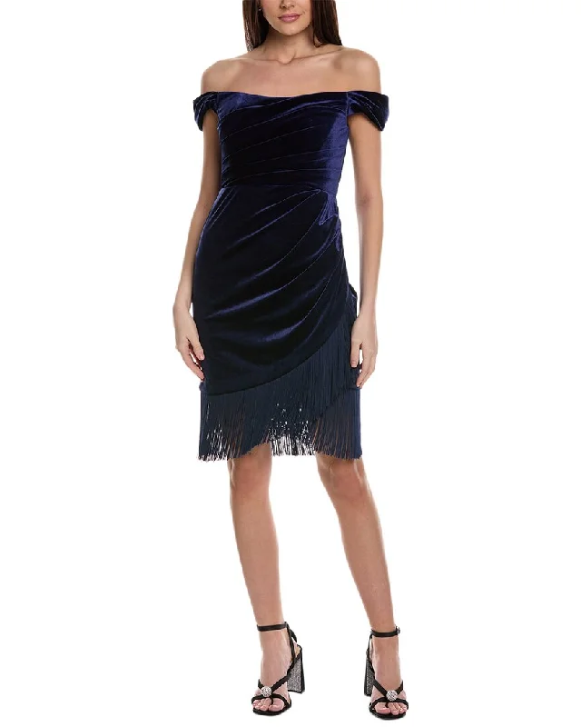 Grand Opening Sale Theia Melissa Fringe Cocktail Dress