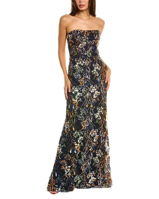 Special Price Rene Ruiz Strapless Embroidered Mermaid Gown