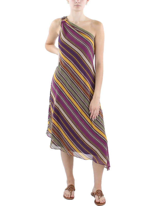 The Best Prices Womens Striped Tea Length Slip Dress