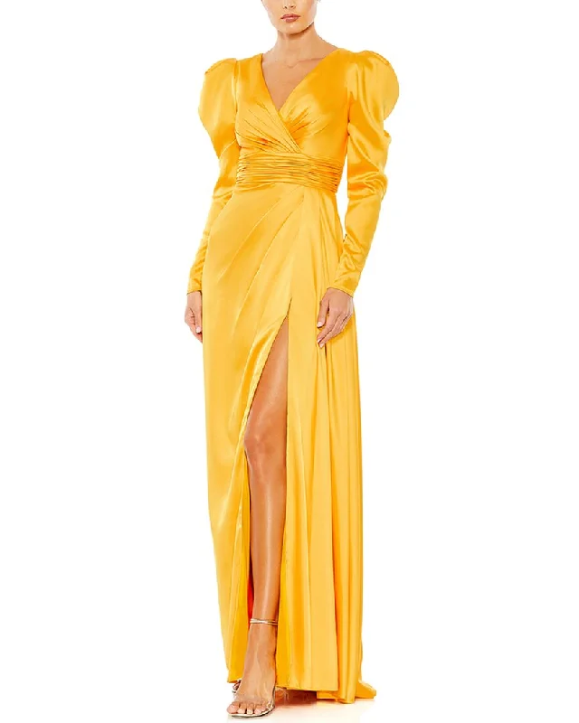 Now or Never Mac Duggal Faux Wrap A-Line Gown