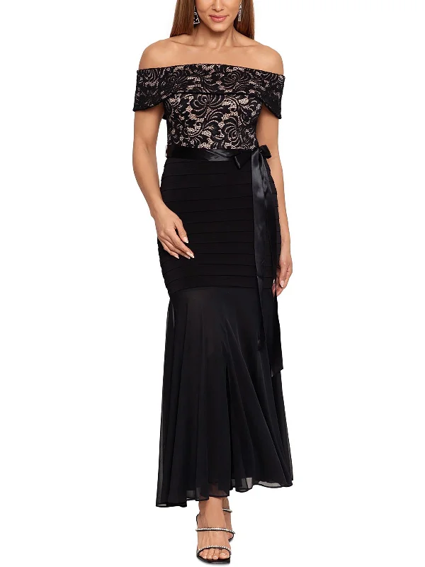 Inventory Reduction Petites Womens Solid Polyester Evening Dress