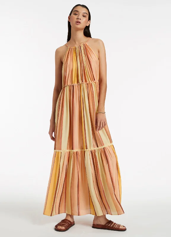 Today’s Deal Fira Stripe Maxi Dress - Marigold