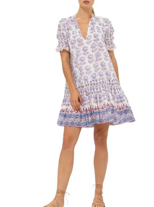 Today's Special Smocked Drop Mini Dress In Aqua