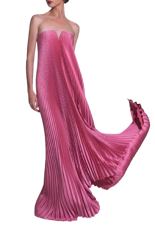 Today’s Deal Women's Black Tie Gown Dress In Dusty Rose