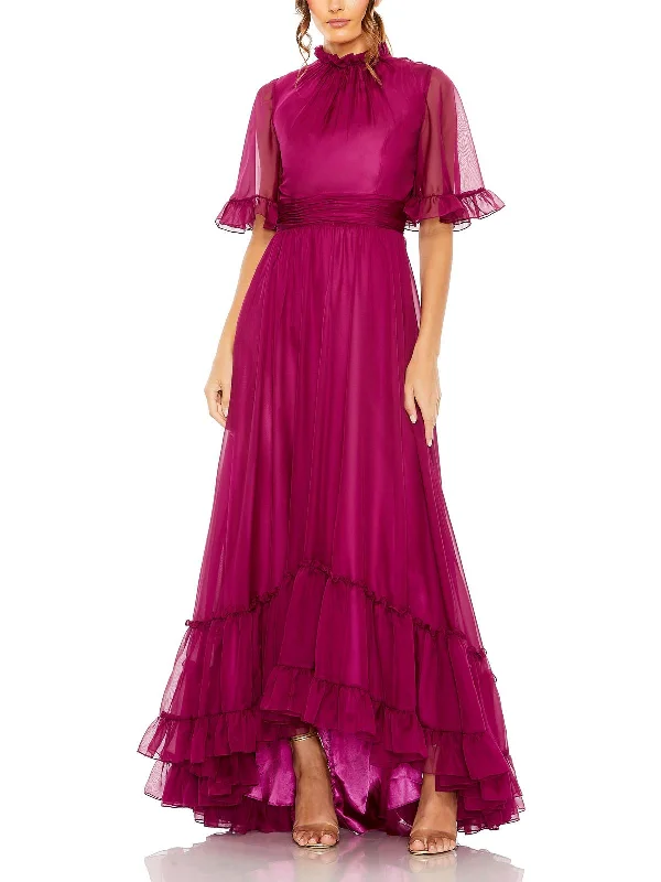 Special Price Womens Chiffon High Neck Evening Dress