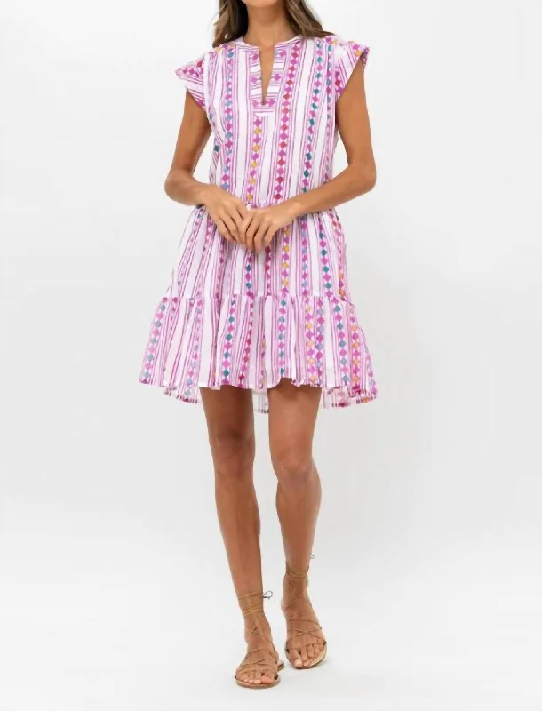 Online Specials Roll Sleeve Dress In Trapeze Lilac