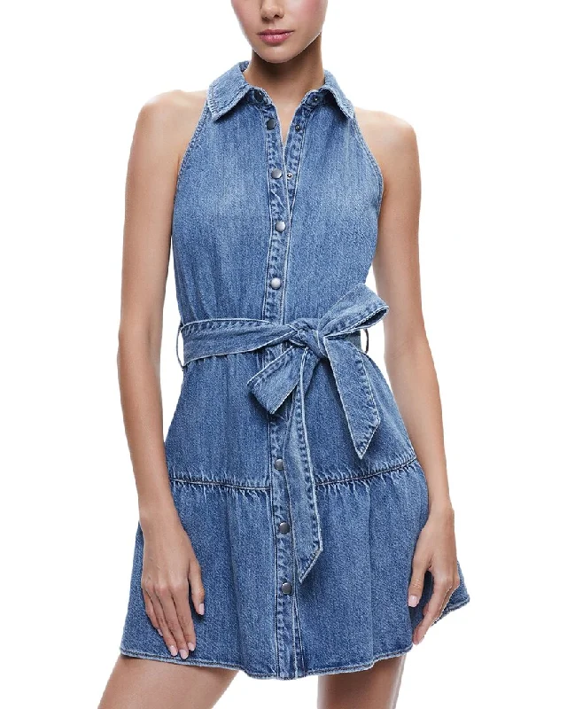 YEAR-End Sale alice + olivia Miranda Mini Denim Dress