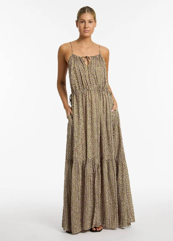 Limited Quantity Infinity Drawcord Maxi Dress - Kelp