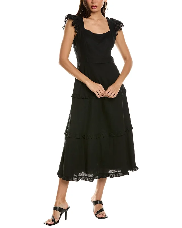 Overstock Anne Klein Tiered Midi Dress