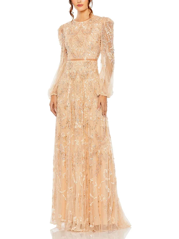 Hurry In Womens Embellished Special Occasion Evening Dress