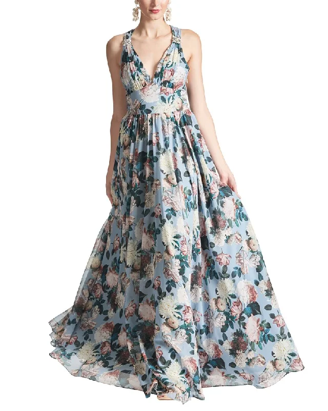 Deep Discounts Sachin & Babi Chiffon Kenzia Gown