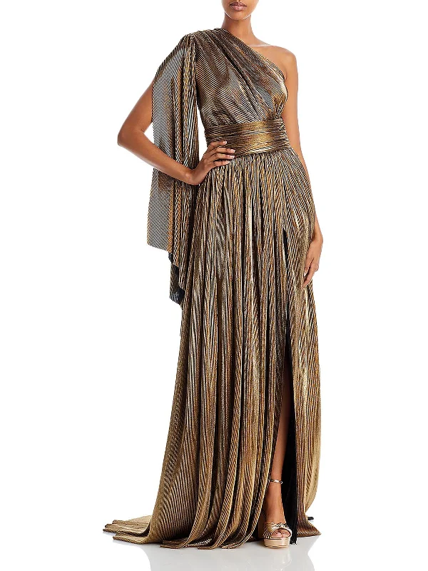 Best Bargains Florence Womens Metallic Evening Dress