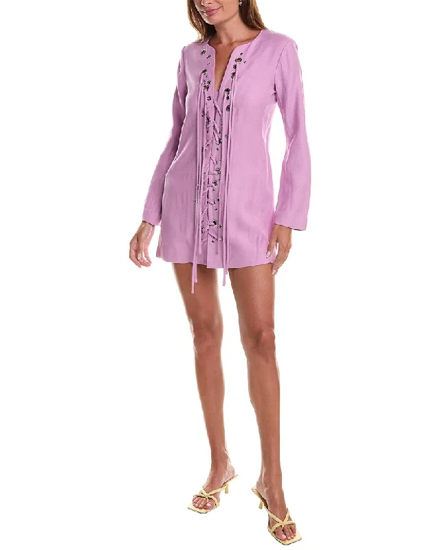 YEAR-End Sale ALEXIS Marlena Linen-Blend Shift Dress