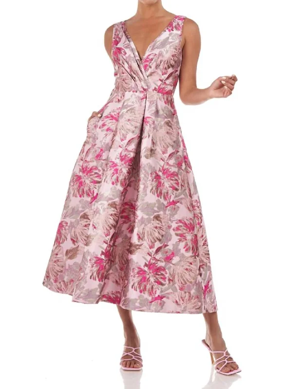Flash Sale Poppy Tea Length Dress In Azalea