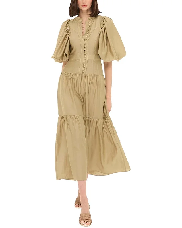 Deep Discounts BGL Silk-Blend Midi Dress