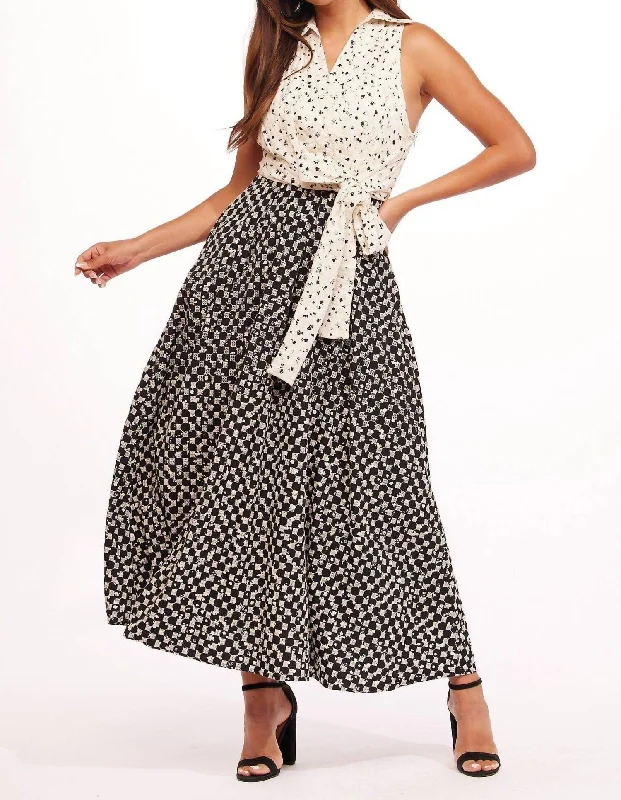 One-DAY Sale Salome Maxi Dress In Moonflower