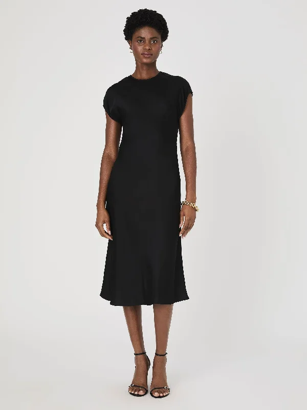Take Advantage Ennis Satin Column Midi Dress