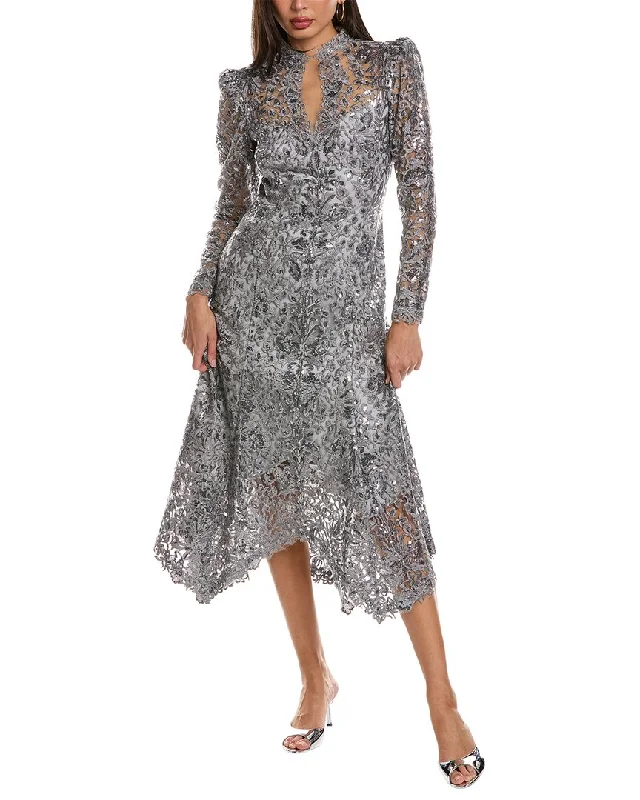 Exclusive Savings Tadashi Shoji Embroidered Lace Midi Dress