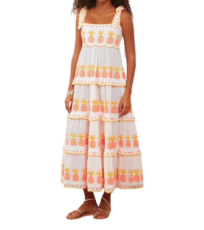 Clearance Event Athens Dress In Pineapple Cross Stitch