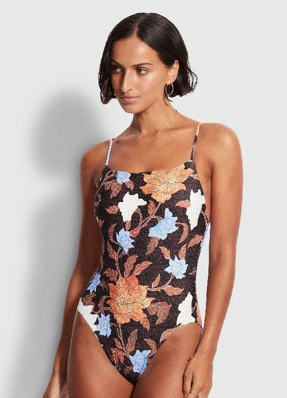 Early Access Boheme Square Neck Maillot - Black