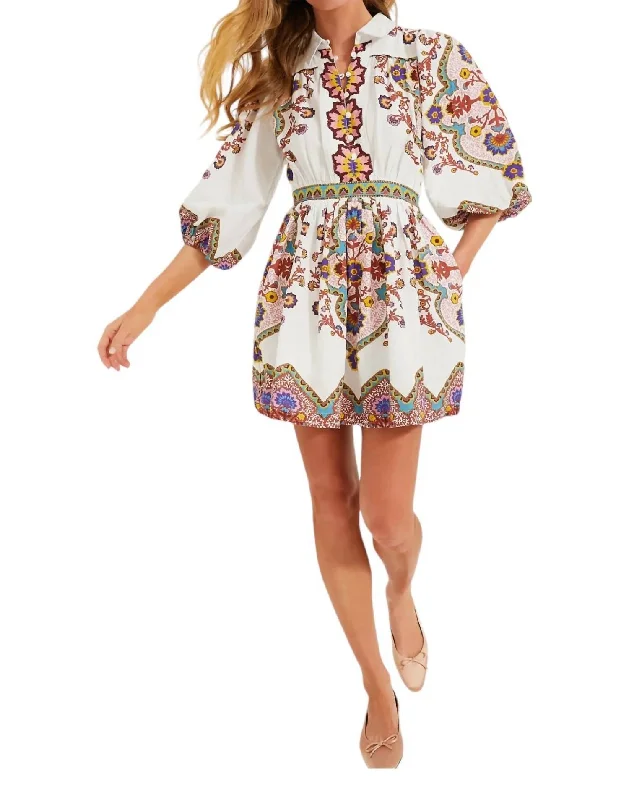 Last Chance Leigh Mini Dress In Lagos Print