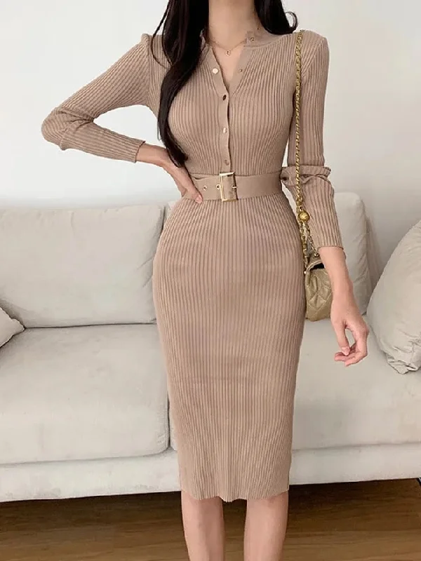 Sale Event Serra Premium Woolen Midi Dress