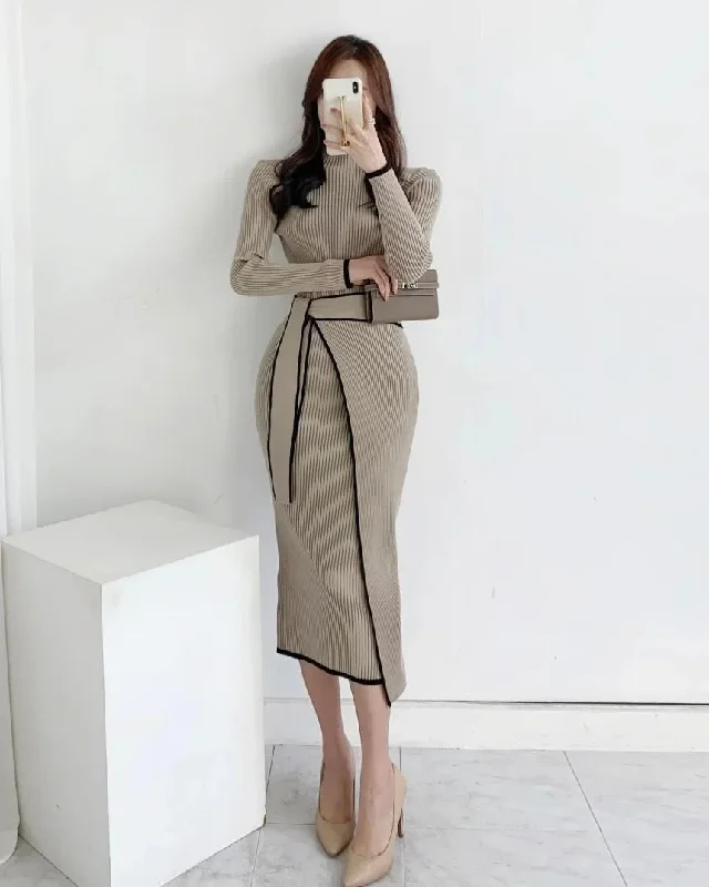 Shop and Save Helen Premium Woolen Midi Dress