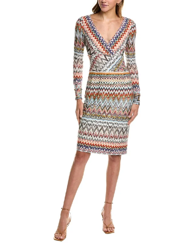 Clearance Items Missoni V-Neck Wool-Blend Sheath Dress