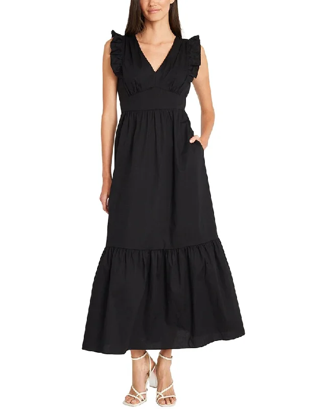 Deep Discounts Maggy London Poplin Maxi Dress