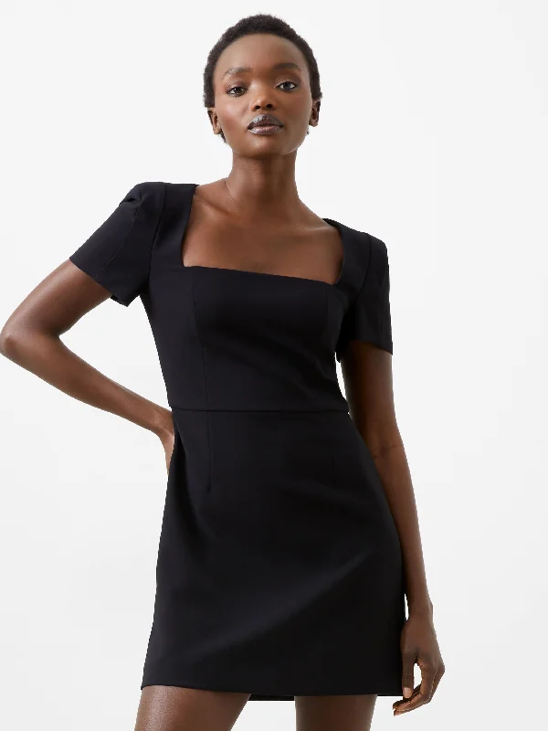 New Deals Whisper Square Neck Short Sleeve Dress