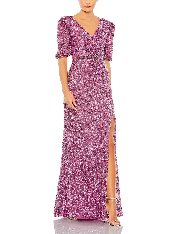 Weekend Deal Womens Embellished Special Occasion Evening Dress