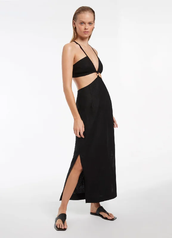 Customer Appreciation Sale Jetset Plunge Cut Out Dress - Black