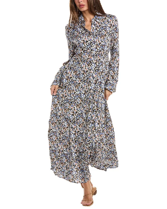 Act Fast ANNA KAY Olindo Silk-Blend Midi Dress