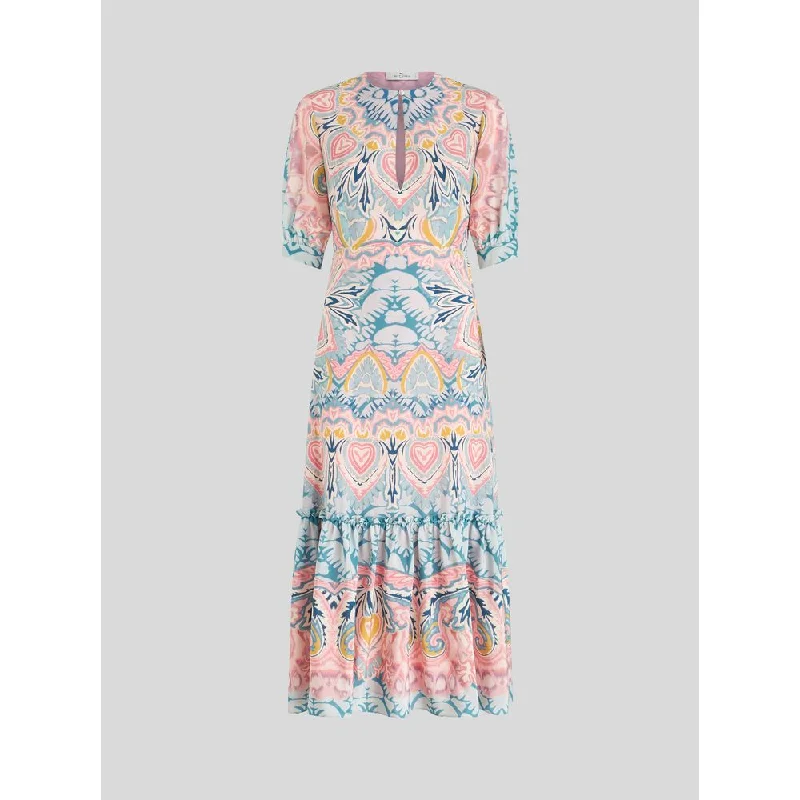 Huge Discounts Printed Silk Dress