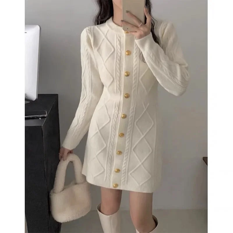 Reduced Prices Leah Premium Woolen Knitted Short Dress