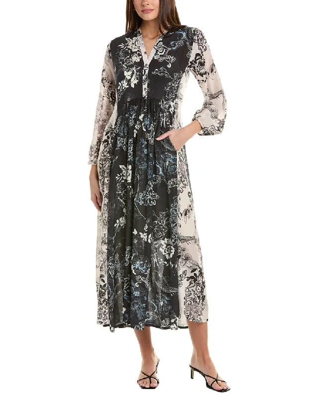 New Markdowns Johnny Was Olivia Madi Silk Midi Dress