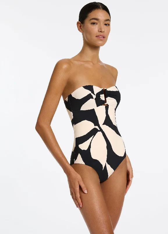 Clearance Event Fiore Bandeau One Piece - Black