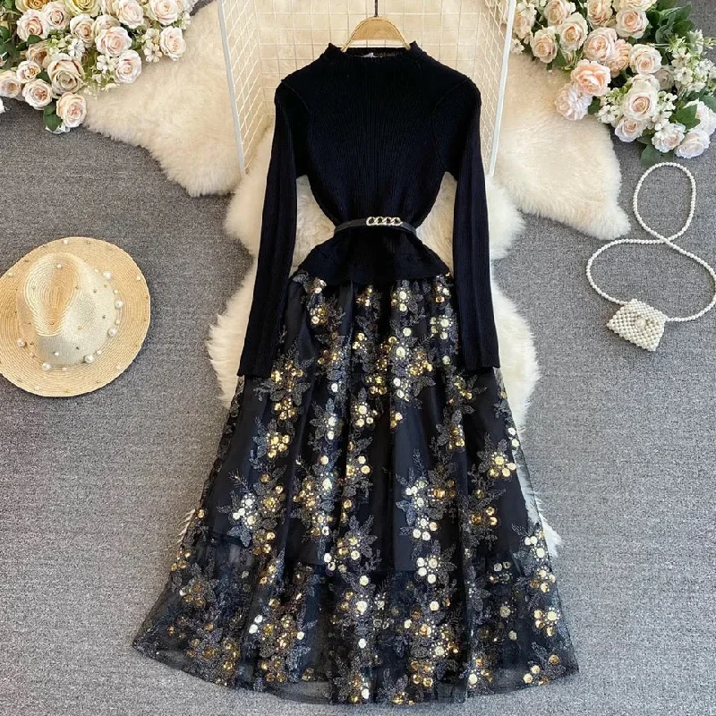 Super Bargain Amistha Pleated Woolen Dress
