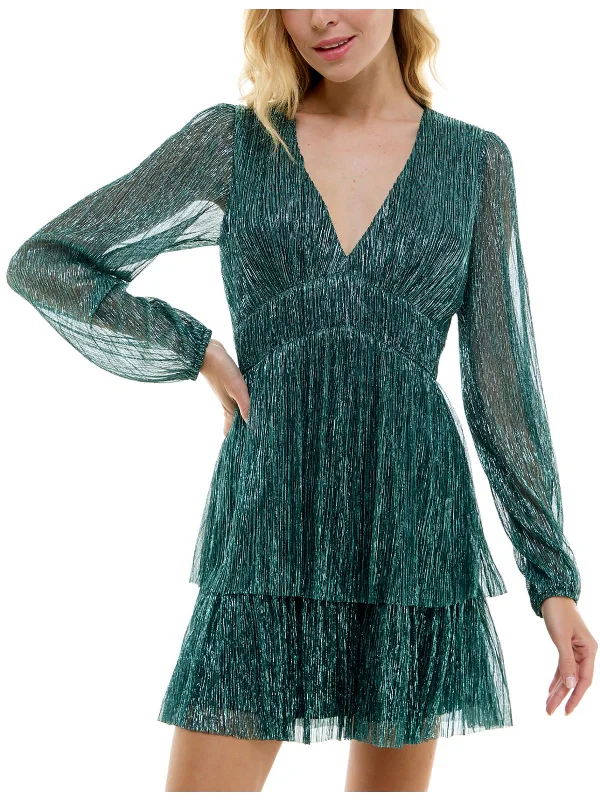 Exclusive Online Offer Juniors Womens Metallic Cocktail And Party Dress