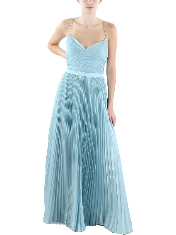 Special Price Womens Shutter Pleat Polyester Evening Dress