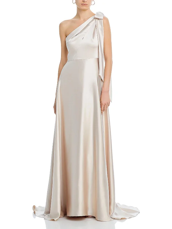 Bargain Bin Womens Full Length Bow Evening Dress