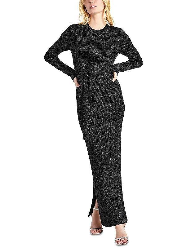 Super Sale Koda Womens Ribbed Metallic Sweaterdress