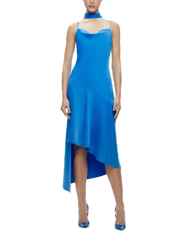 Mega Sale alice + olivia Harmony Asymmetrical Slip Scarf Dress